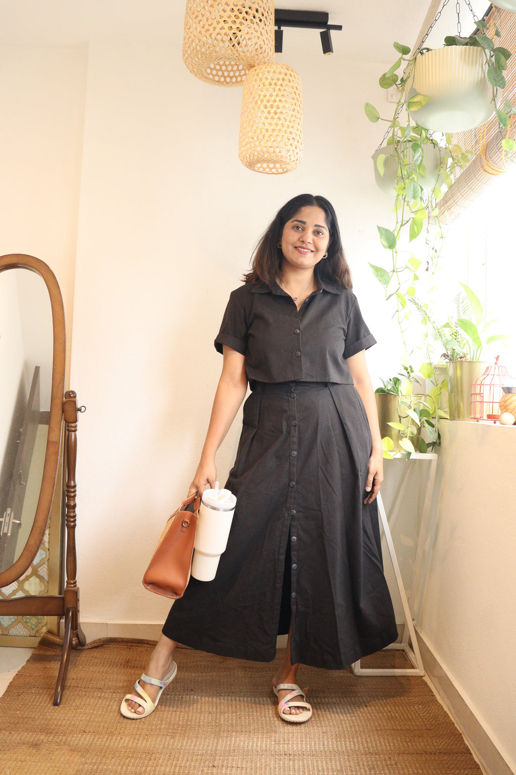 Black Cotton Co ord set