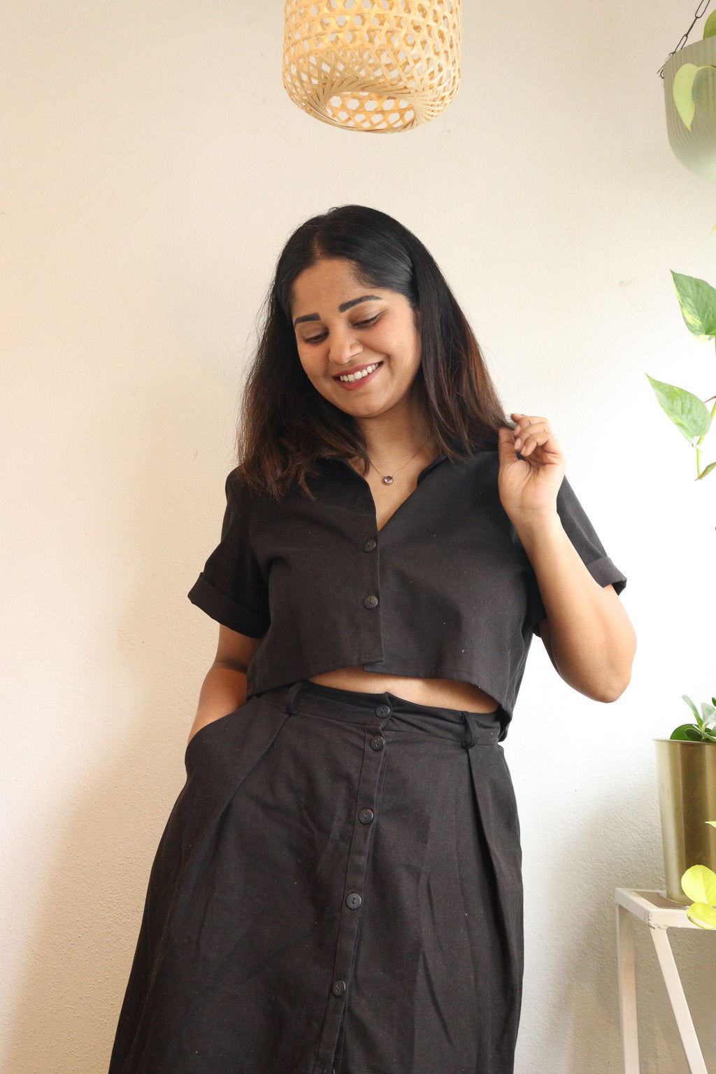Black Cotton Co ord set