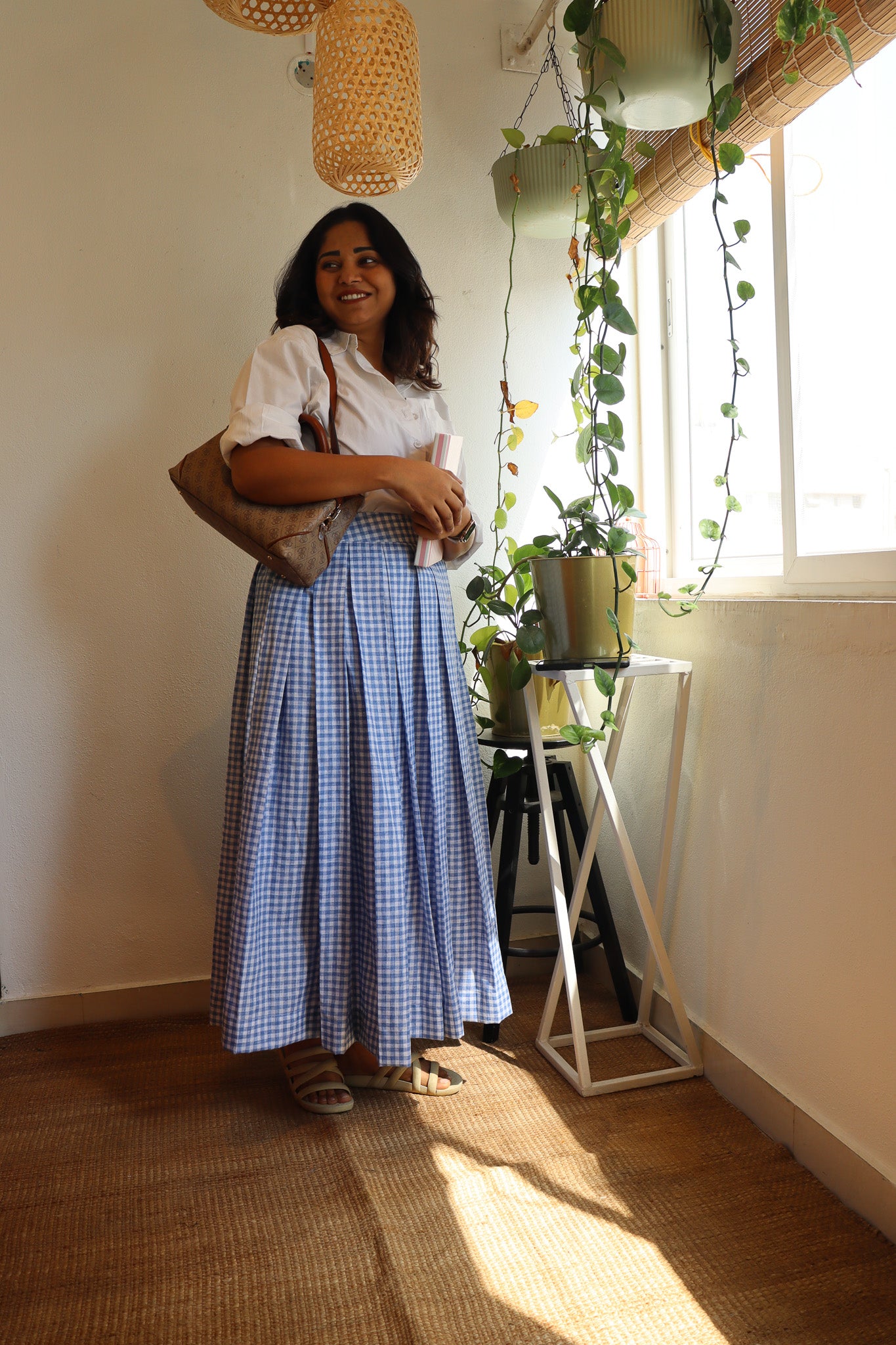 pure linen cotton skirt