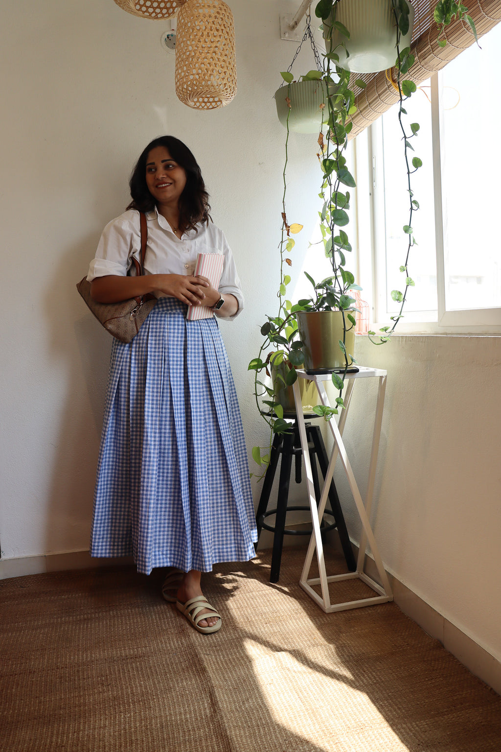 pure linen cotton skirt
