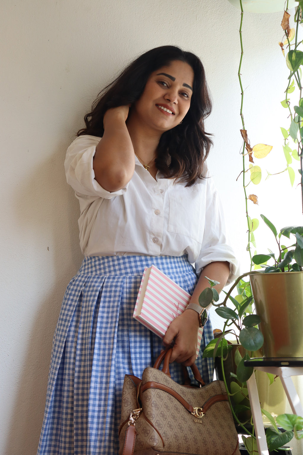 pure linen cotton skirt